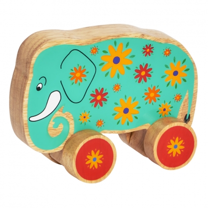 Green elephant push along - 30th Birthday Limited Edition