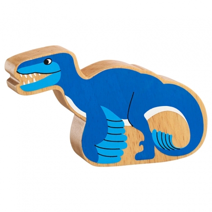 Wooden blue utahraptor toy Wooden blue utahraptor toy