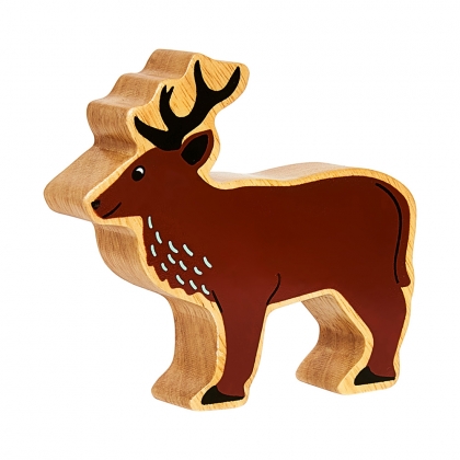 Wooden dark brown stag Wooden dark brown stag