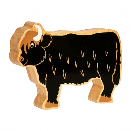 Wooden black highland cow Wooden black highland cow