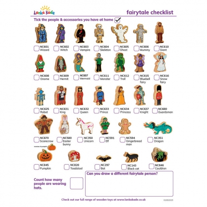 Fairytale character checklist Fairytale character checklist