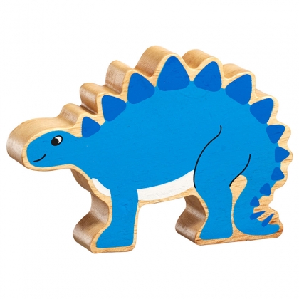 Wooden blue stegosaurus with imperfections Wooden blue stegosaurus with imperfections