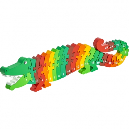 Wooden crocodile number 1-25 jigsaw puzzle