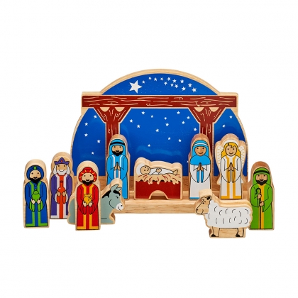 Wooden junior starry night nativity playset