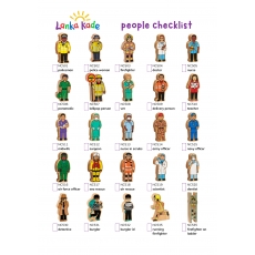 Character checklist - colourful figures