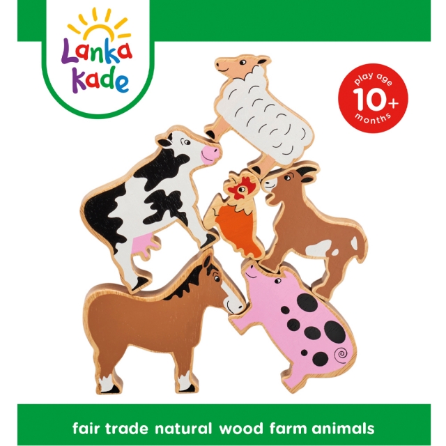 Fair Trade Natural Wood Farm Animals