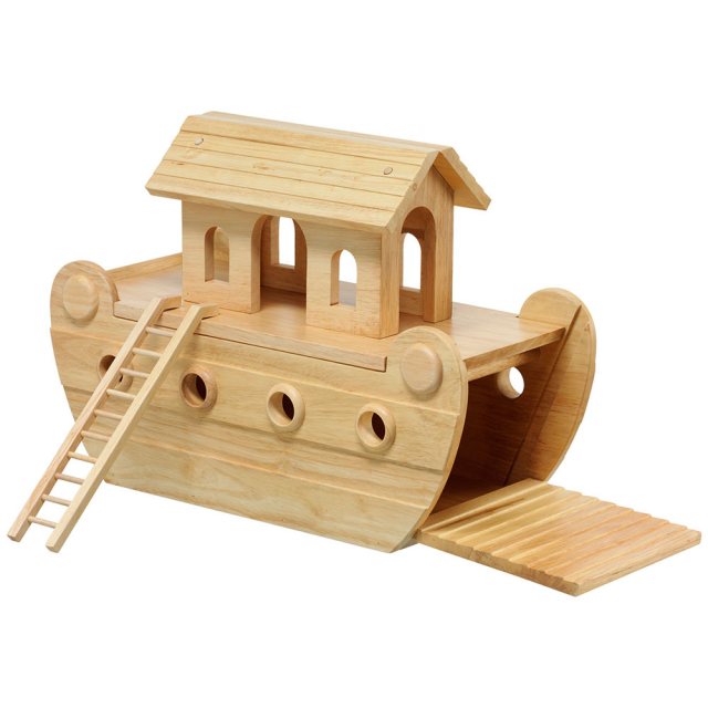 Wooden Toy Deluxe Colourful Noah S Ark Fair Trade