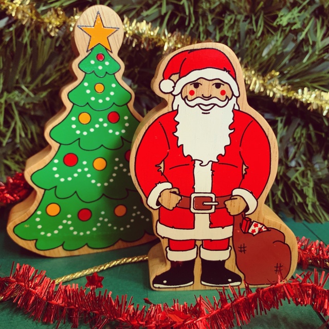 wooden father christmas figures