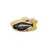 Wooden black & white x-ray fish toy