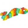 Twenty six piece chunky wooden multicoloured dragon Welsh alphabet a-y jigsaw puzzle in profile