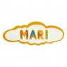 Lanka Kade Toys Yellow cloud name plaque - large