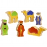 3 wise men wooden figures with 3 camels in situ